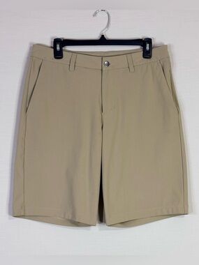 Lululemon Commission Shorts Tan 10.5” Inseam Golf Travel Stretch 32